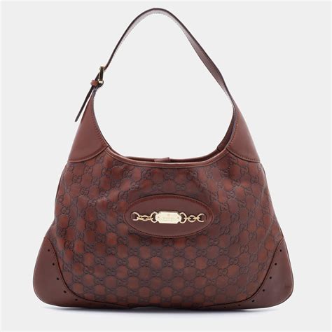 gucci guccissima brown hobo